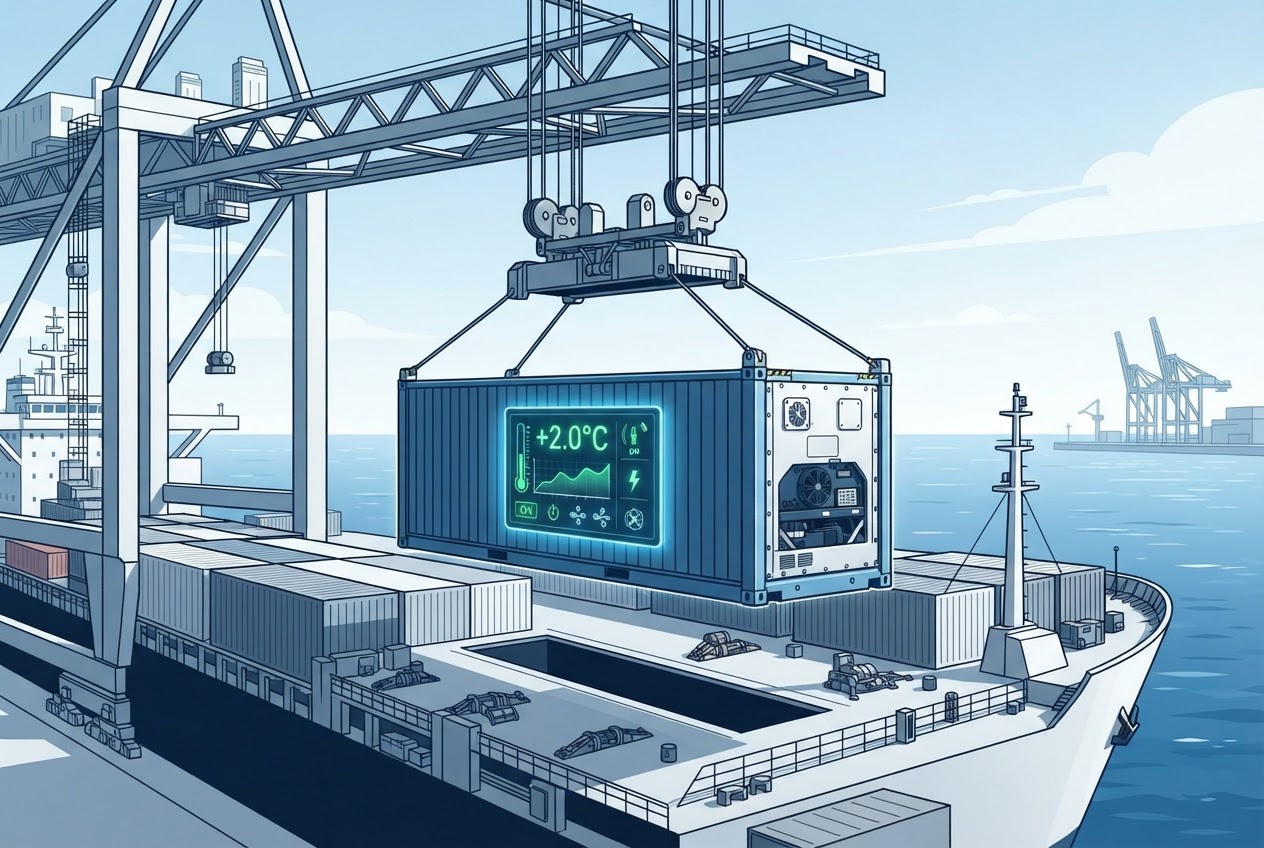 Refrigerated shipping container